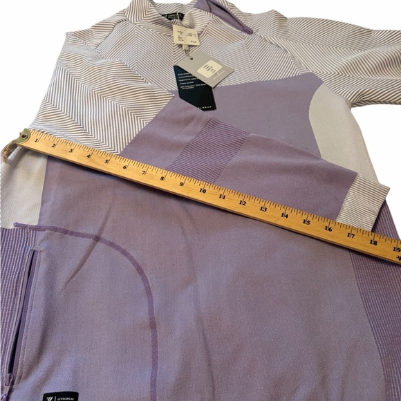 Levelwear Verse Crocus women's top-asymmetrical neck zip-front pocket zip-Large - Picture 8 of 11